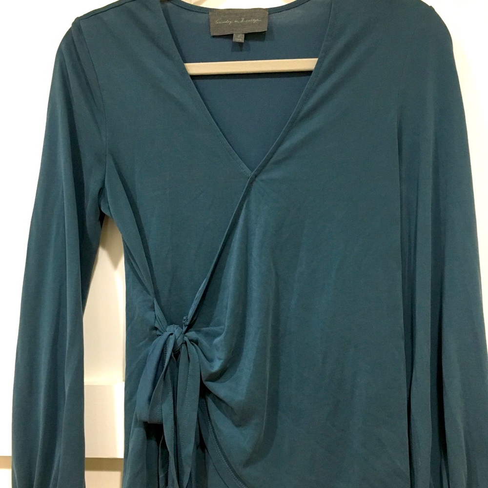 Sunday in Brooklyn - Anthropologie wrap top